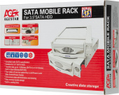 Сменный бокс для HDD AgeStar SR3P-SW-2F SATA пластик черный hotswap 3.5"