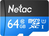 Карта памяти microSDXC 64Gb Class10 Netac NT02P500STN-064G-S P500 w/o adapter