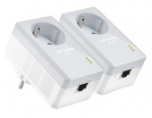 TP-LINK TL-PA4010P KIT 2шт AV500/AV600 mbps со встроенной розеткой