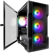 Корпус 1STPlayer TRILOBITE T3-G черный без БП MiniTower mATX ( T3-G-BK-4F1)