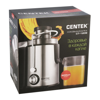 Соковыжималка Centek CT-1209 Black (черный, сталь)