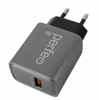 PERFEO (I4667) порт USB, QC3.0, 18W, серый