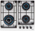 Газовая варочная панель DeLonghi GRETA 6GW BB белый