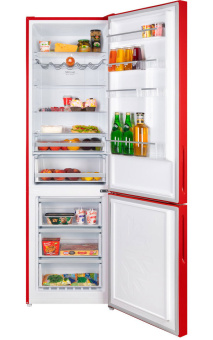 Холодильник Maunfeld MFF200NFR Inverter красный