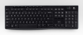 Клавиатура Logitech K270 черный/белый USB беспроводная Multimedia