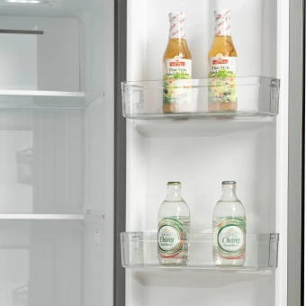 Холодильник Бирюса SBS 400 DI нержавеющая сталь 