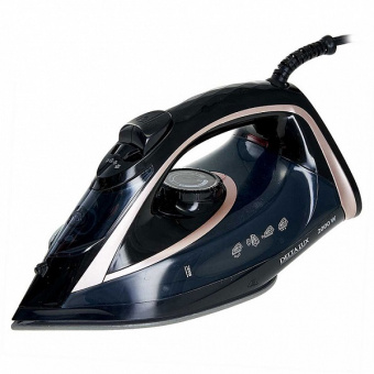 Утюг DELTA LUX DE-3001 черный с бронзовым