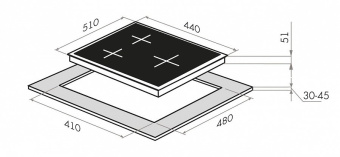 Газовая панель MAUNFELD EGHG.43.33CBG/G