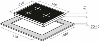 Газовая варочная панель MAUNFELD EGHE.43.3STS-EW