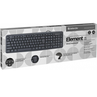 Клавиатура DEFENDER Element HB 520 USB B Черный
