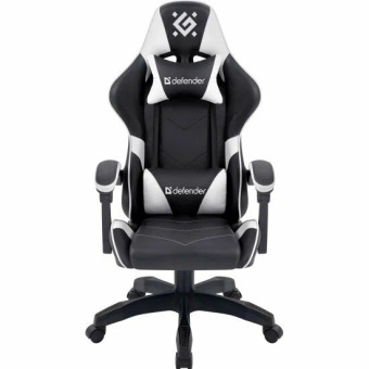 Кресло игровое Defender COMPANION искусственная кожа черный/белый